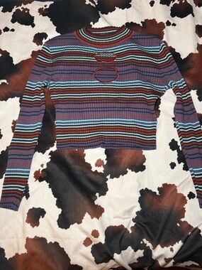 Madden NYC Striped Crop Top Size XL